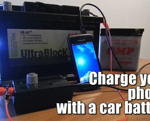ساخت شارژر موبایل با باتری ماشین