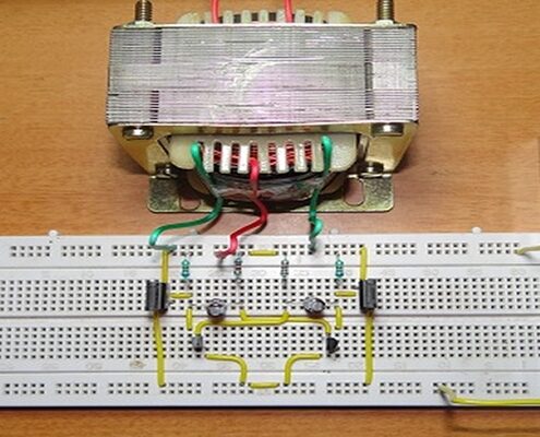 مدار تبدیل 12v DC به 220v AC